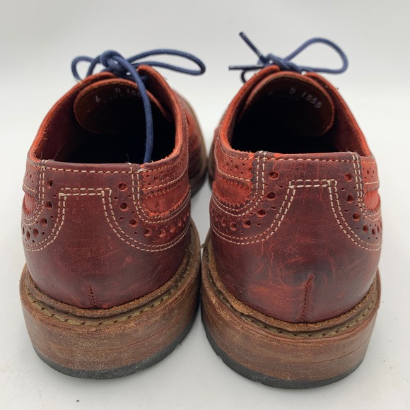 Allen Edmonds Red Leather Wingtip Brogue Oxford Shoes Neumok Boys Men Sz 6‎ - Picture 10 of 12